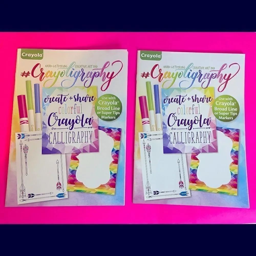 🛍 Crayoligraphy hand lettering Create Art Pad Activity Book set of 2